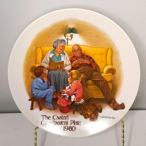 Grandparents Plate- Vintage 1980
